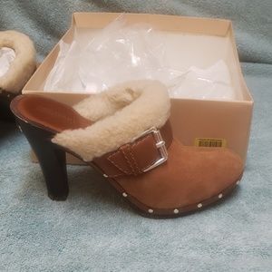 Michael Kors clogs high shearling sz 9